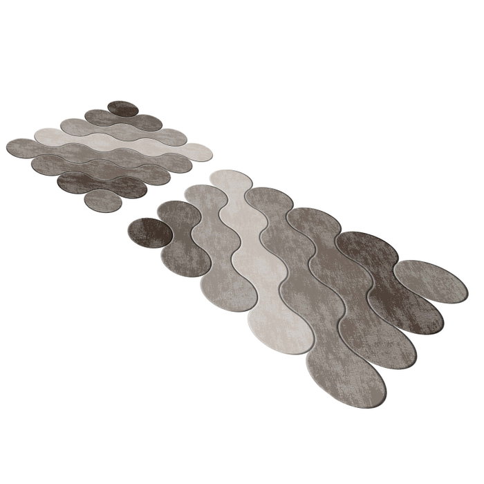 Mijölnir Juego de alfombrillas de baño marrón (2 piezas)